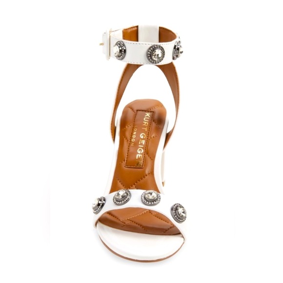 Kurt Geiger Octavia Jeweled Block Heel LIKE NEW WORN TWICE SIZE 40 - Picture 1 of 5